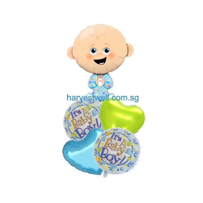 It's a Baby Boy Baby Balloon Bouquet Singapore
